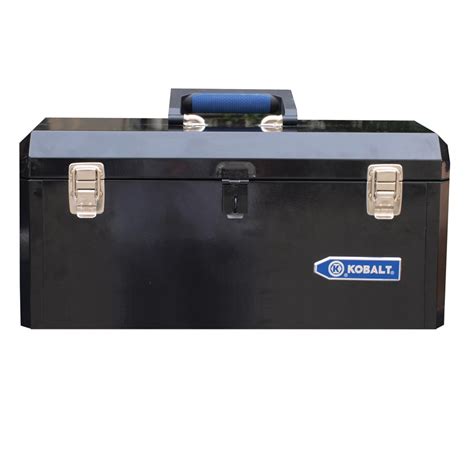 kobalt portable 20.6-in black steel lockable tool box|kobalt 3 drawer.